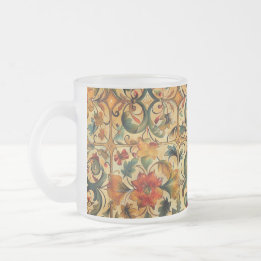 Golden Age Botanical  Frosted Glass Coffee Mug