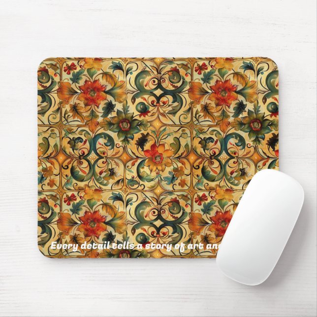 Golden Age Botanical  Mouse Pad (With Mouse)