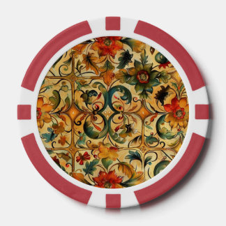 Golden Age Botanical  Poker Chips