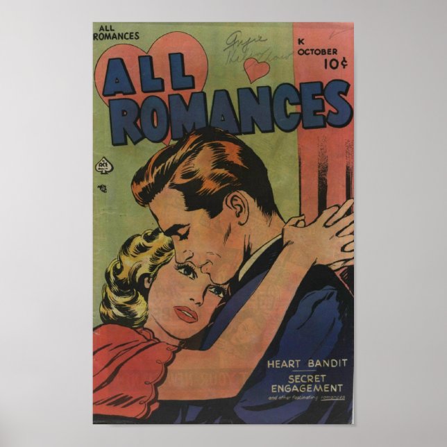 Golden Age Comic Art - All Romances Poster (Front)