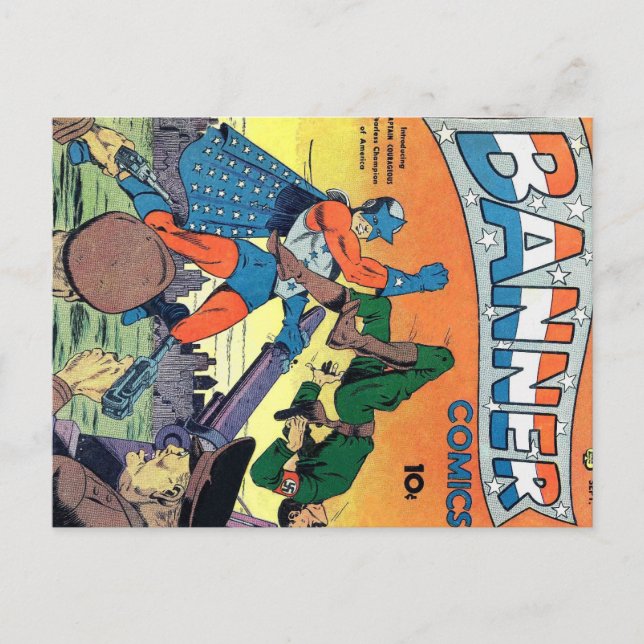Golden Age Comic Art - Banner Comics Postcard (Front)