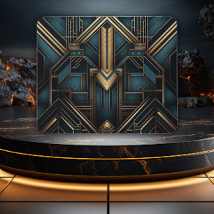 Golden Age Glamour Geometric Design Mouse Pad