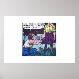 Golden age horror comics 1950s Vintage comics Poster