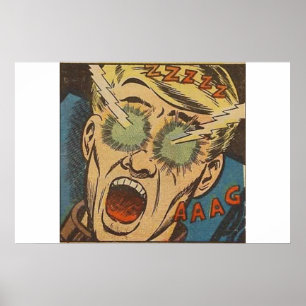 Golden age Horror vintage comics 60s classic retro Poster