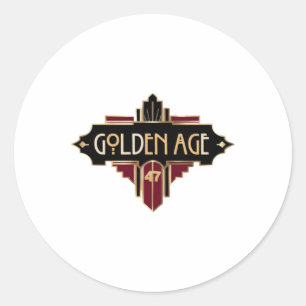 Golden Age Of America Classic Round Sticker