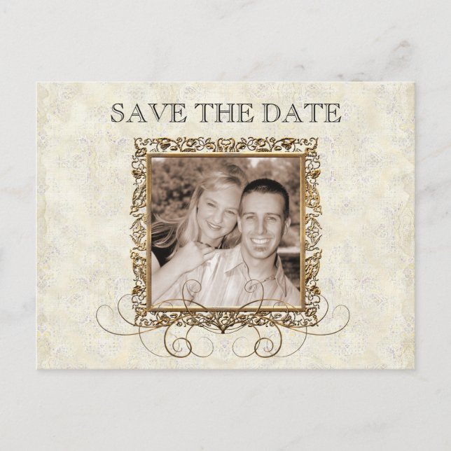 Golden Age of Elegance, Save the Date Postcard (Front)