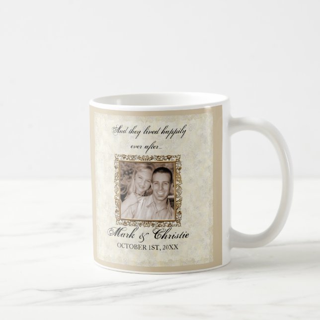 Golden Age of Elegance, Wedding or Anniversary Mug (Right)