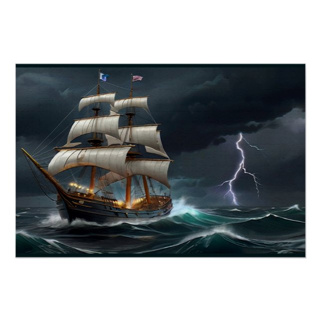 Golden Age of Pirate Ships Poster (Front)