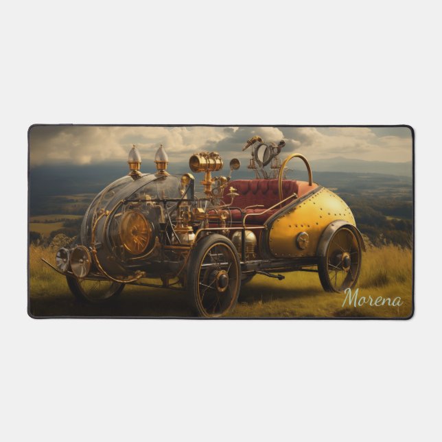 Golden Age of Steampunk - Gilded Journeys Desk Mat (Front)