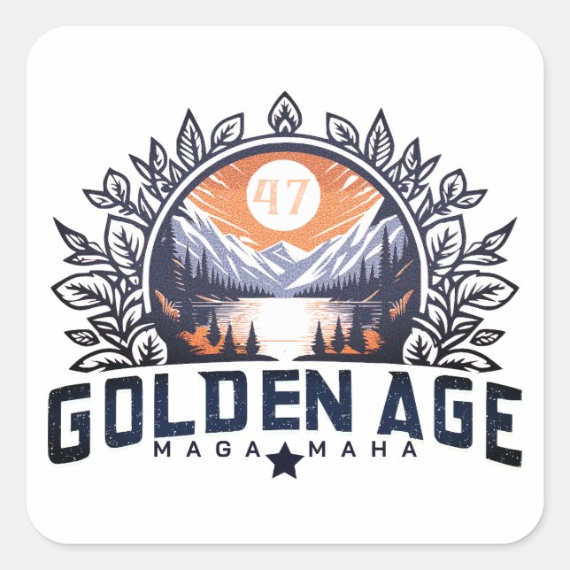 GOLDEN AGE SQUARE STICKER (Front)