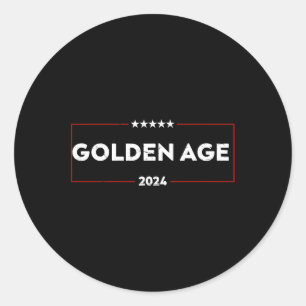 Golden Age Trump Wins 2024 Classic Round Sticker