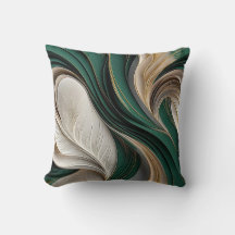 Golden Air – Emerald & Gold Flowing Abstract