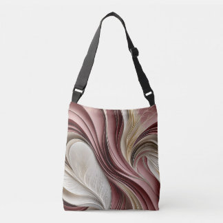 Golden Air – Rose Champagne Flowing Abstract Crossbody Bag