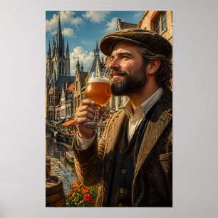 Golden Ale in a Canal City Reverie Poster