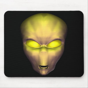 Golden Alien Mouse Pad