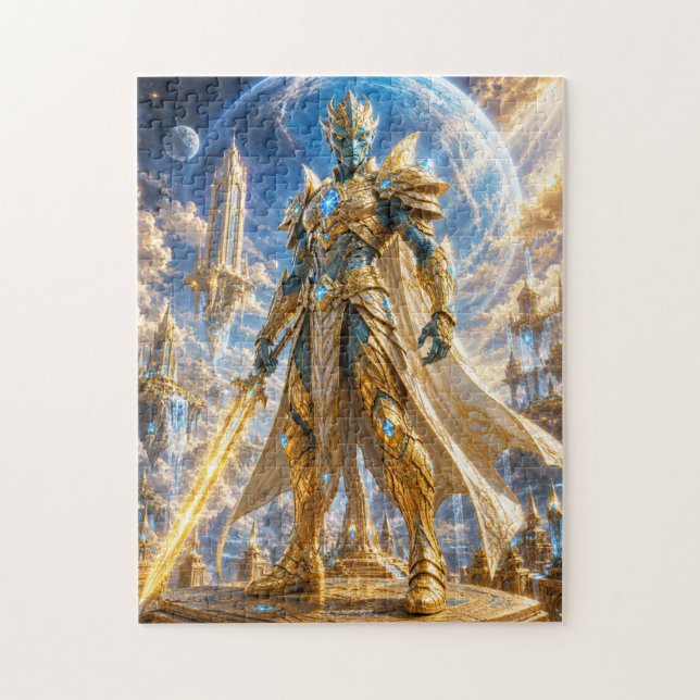 Golden Alien Warrior Puzzle (Vertical)