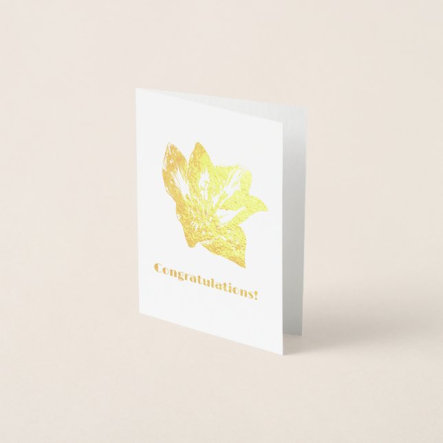 Golden Amaryllis Foil Card (Front)