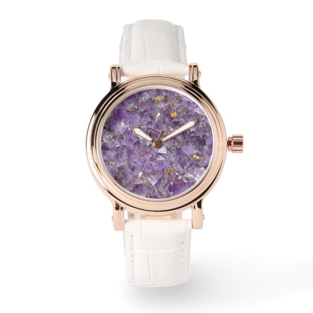 Golden Amethyst Shimmer Watch (Front)