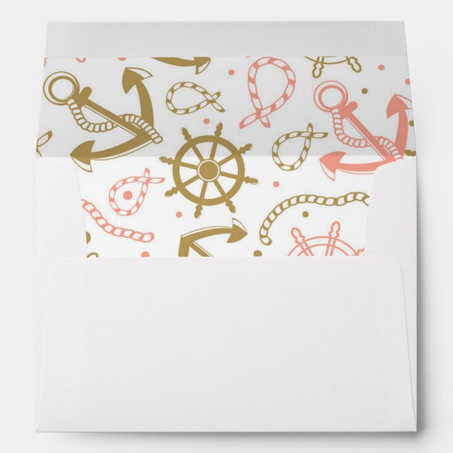 Golden Anchor Pattern Envelope (Back (Bottom))