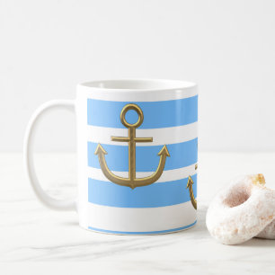 Golden Anchor, symbols of the love . Coffee Mug
