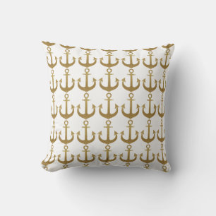 golden anchors beach house cushion