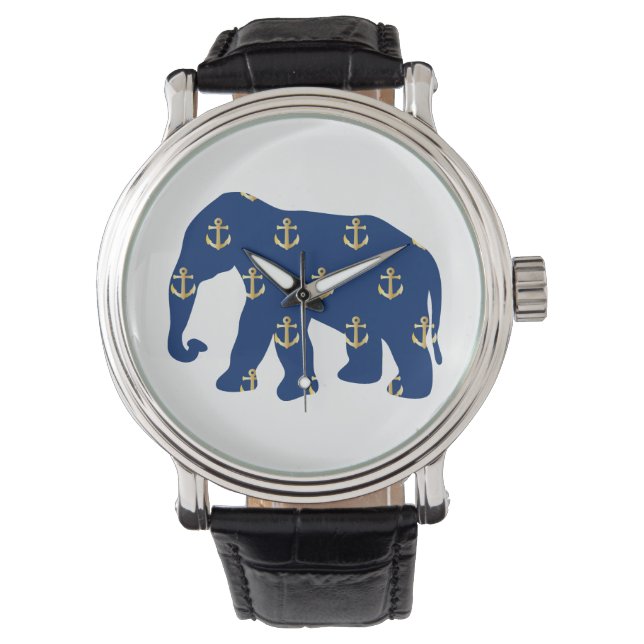 Golden Anchors Elephant Watch (Front)