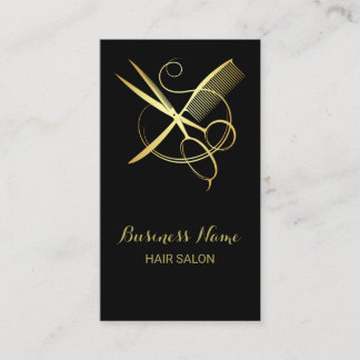 Golden and Black Beauty Salon Loyalty Card