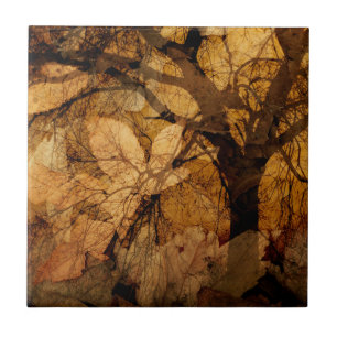 Golden and Brown Leaves Merritt Island, FL Tile