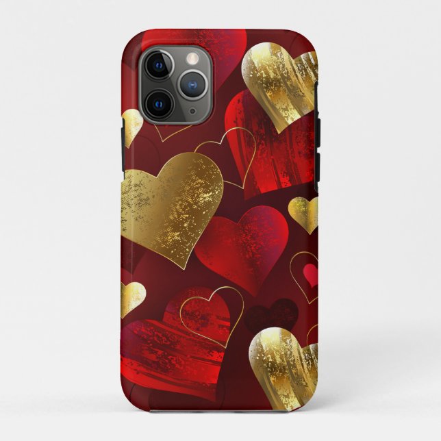 Golden and red valentines Case-Mate iPhone case (Back)