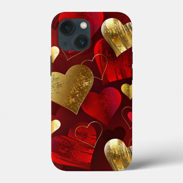 Golden and red valentines Case-Mate iPhone case (Back)