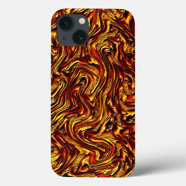 Golden and vivid red texture Case-Mate iPhone case (Back)