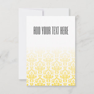 Golden and White Damask Pattern