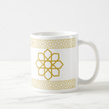 Golden Andalus – Islamic Geometric Mug Design