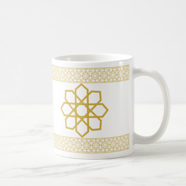  Golden Andalus – Islamic Geometric Mug Design (Right)