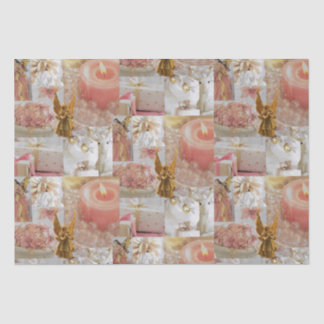 Golden Angel and Decorations Tissue Paper