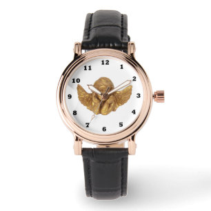 Golden Angel Beautiful Religious wrist watch