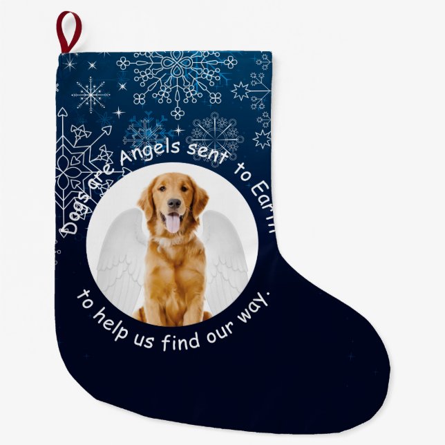 Golden Angel Christmas Stocking (Front)