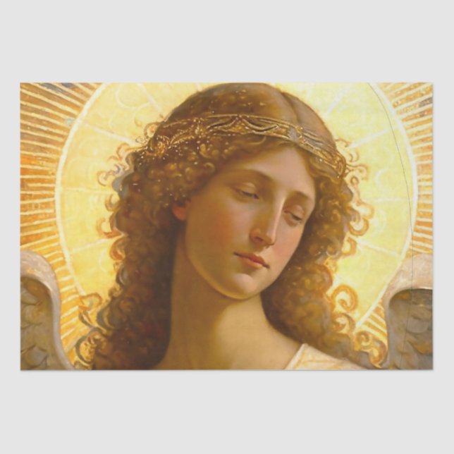 Golden Angel Gentle Messenger of Love  Tissue Paper (Front)