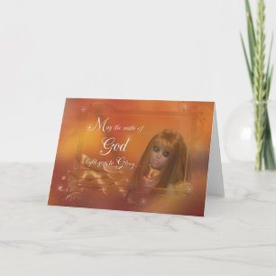 Golden Angel - May the Smile of God..Greeting Card