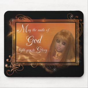Golden Angel - May the Smile of God...Mousepad Mouse Pad