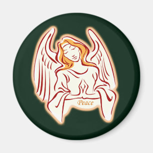 Golden Angel Of Peace Magnet