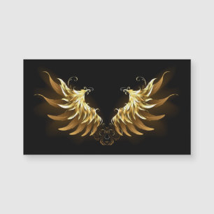 Golden Angel Wings on Black background
