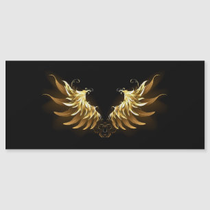 Golden Angel Wings on Black background