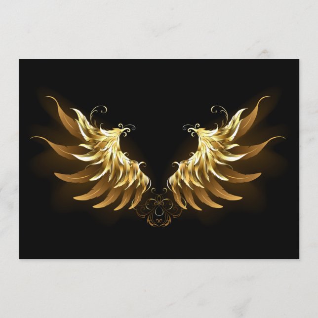 Golden Angel Wings on Black background Program (Front)