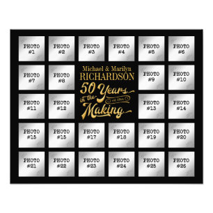 Golden Anniversary 26 Photo Collage Print