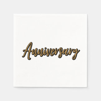 Golden Anniversary 3 Ply Napkins