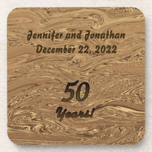 Golden Anniversary, 50 Years, Coaster Set of 6
