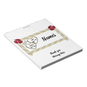 Golden Anniversary Candy Bar Wrapper Party Favor Notepad