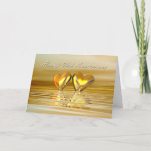 Golden Anniversary Hearts Card