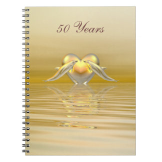 Golden Anniversary Hearts Notebook